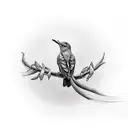 mocking bird tattoo design idea