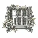 Design a stylized abacus with the beads representing important dates or memories with your late father, intertwined with delicate floral elements tattoo design idea