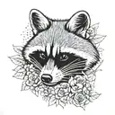 raccoon with scalpel tattoo design idea