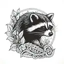 raccoon with scalpel tattoo design idea