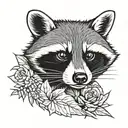 raccoon with scalpel tattoo design idea