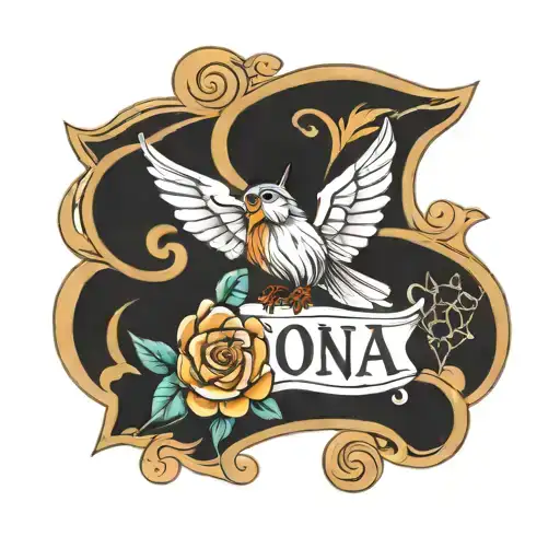 Mona name tattoo tattoo design idea