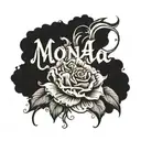 Mona name tattoo tattoo design idea