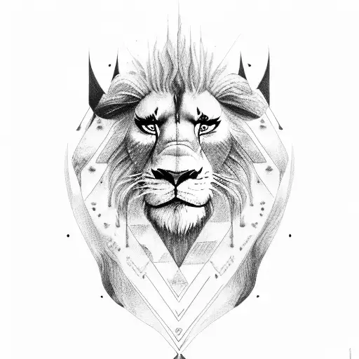 mufasa and simba in hand print with heartbeat tattoo design idea