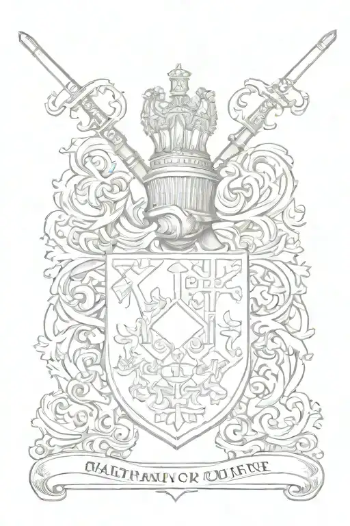 matching soldiers, one is dominican coat of arms, the other is haitian coat of arms tattoo design idea