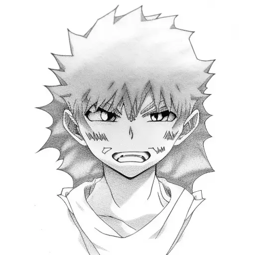 killua from hunterxhunter, angry tattoo design idea