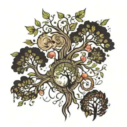 daughter family tree tattoo design idea