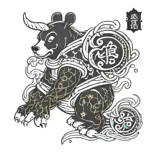 winnie pooh capricorn zodiac sign tattoo design idea