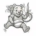 winnie pooh tattoo design idea