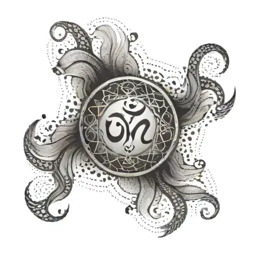 🕉 om in technology tattoo design idea