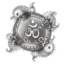 🕉 om in technology tattoo design idea