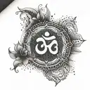 🕉 om in technology tattoo design idea