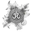 🕉 om in technology tattoo design idea