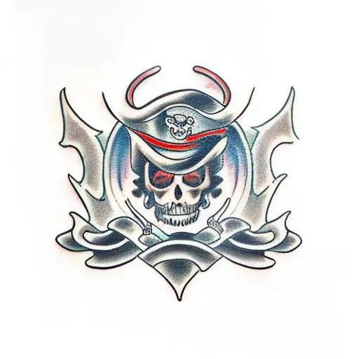 meat pirate tattoo design idea