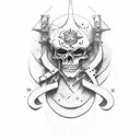meat pirate tattoo design idea