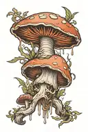 morbid mushroom tattoo design idea