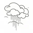 rain cloud artwork tattoo design idea