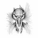 blue heron tattoo design idea