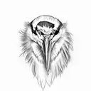 blue heron tattoo design idea