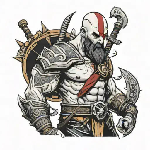 Kratos god of war, Witcher 3 tattoo design idea