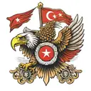 Turkish Air Force eagle and Turkish flag tattoo design idea