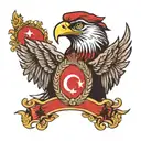 Turkish Air Force eagle and Turkish flag tattoo design idea
