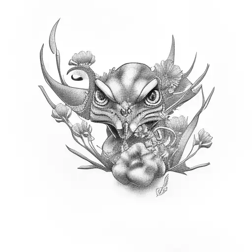 canary island tattoo design idea