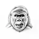 gorilla roaring tattoo design idea