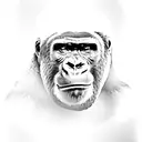 gorilla roaring tattoo design idea