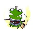 samurai frog tattoo design idea