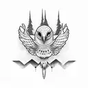 agile bird dropping bombs tattoo design idea