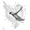 agile bird dropping bombs tattoo design idea