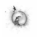  bird dropping explosive bomb tattoo design idea