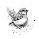  bird dropping explosive bomb tattoo design idea