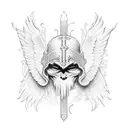 angelic crusader tattoo design idea