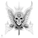 angelic crusader tattoo design idea