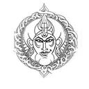 Kali Mata with siva and Vishnu combination  tattoo design idea