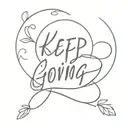 keep going tattoo design idea