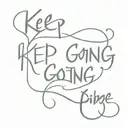 keep going tattoo design idea