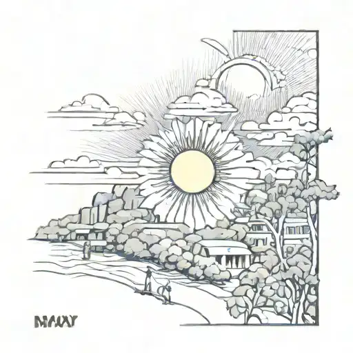 Argentina Sun Of May tattoo design idea