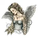 Erika Haag  07~12~2023 12~06~2023 with realistic angel wings tattoo design idea