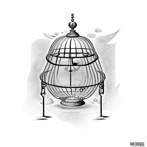 trapped Soul in a cage tattoo design idea