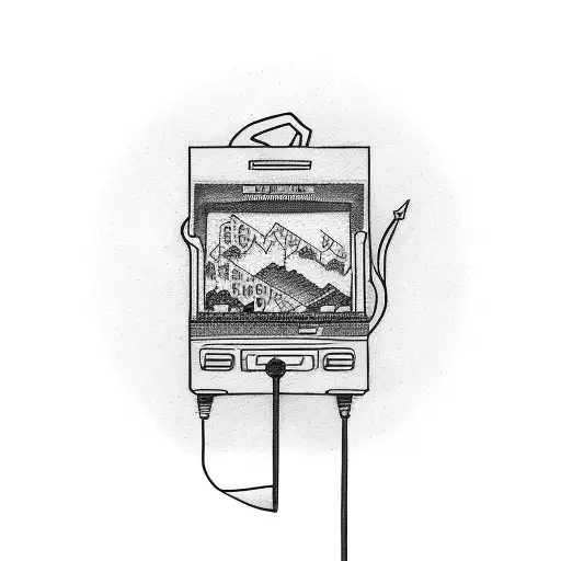 walkman tattoo design idea