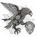 blood eagle tattoo design idea