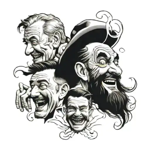 man plans god laughs together tattoo design idea