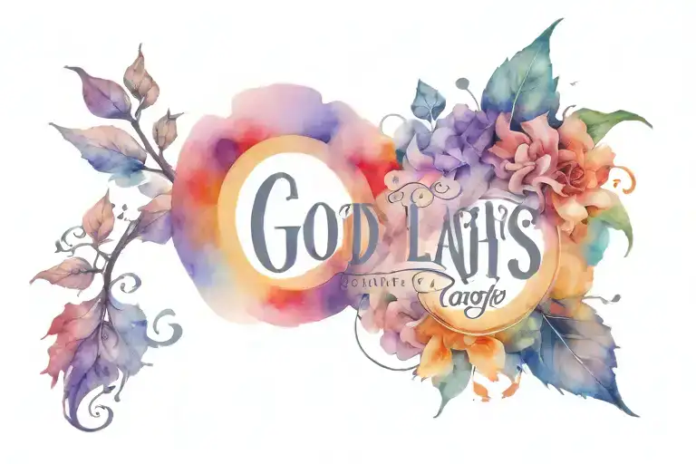 man plans god laughs tattoo design idea