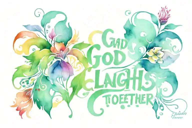 man plans god laughs together tattoo design idea