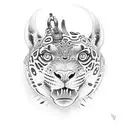 guerrero Maya jaguar  tattoo design idea