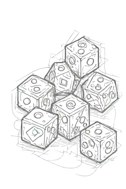 dice dnd dice tattoo design idea