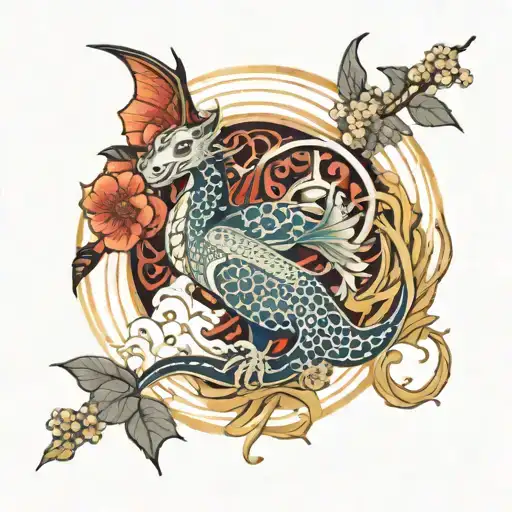 A unique design incorporating elven and Japanese elements for a lactose intolerant individual tattoo design idea